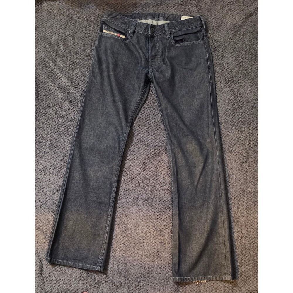 Diesel Zatiny 0088Z Mens Dark Wash Micro Bootcut Jeans Size 29x30 Button Fly